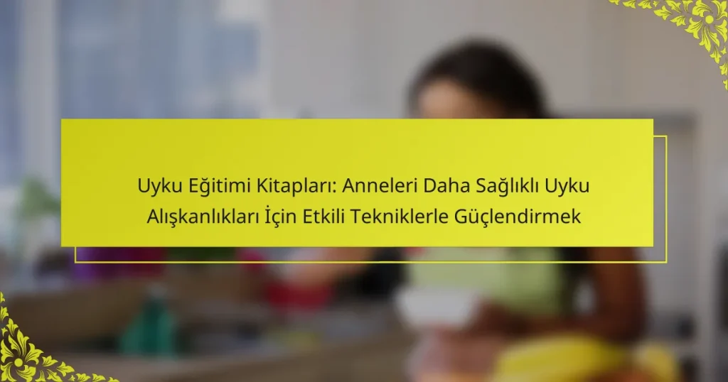 Uyku Eğitimi Kitapları: Anneleri Daha Sağlıklı Uyku Alışkanlıkları İçin Etkili Tekniklerle Güçlendirmek